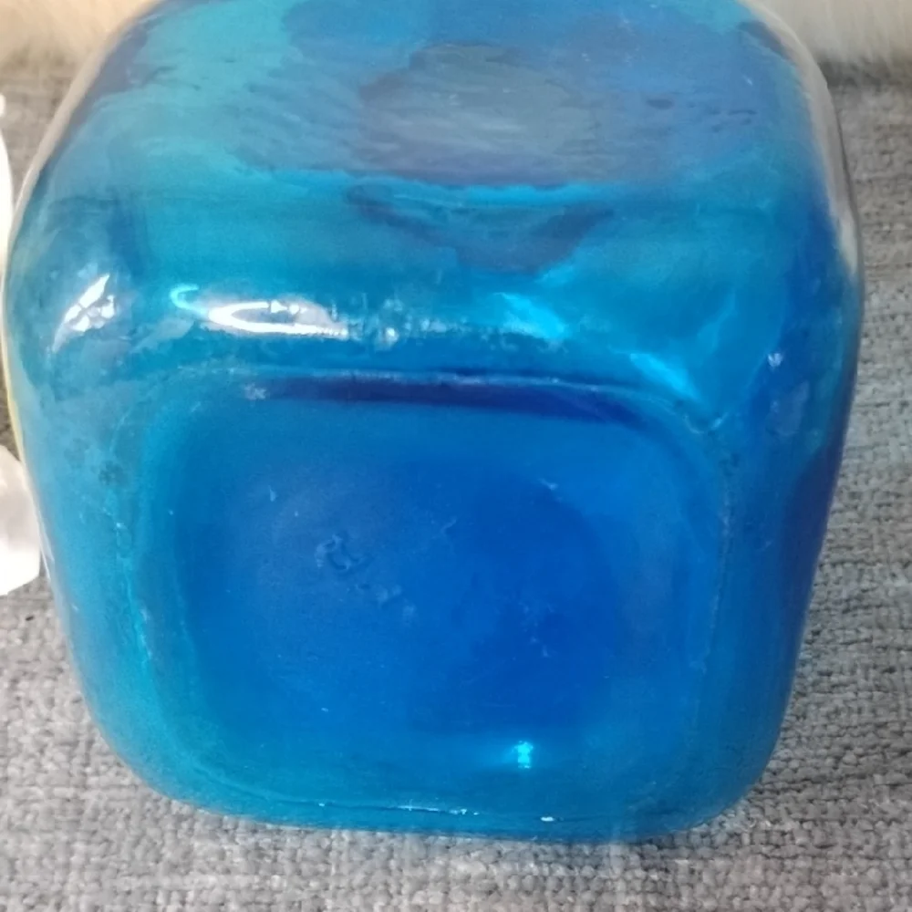 Elegant Blue Glass Vase